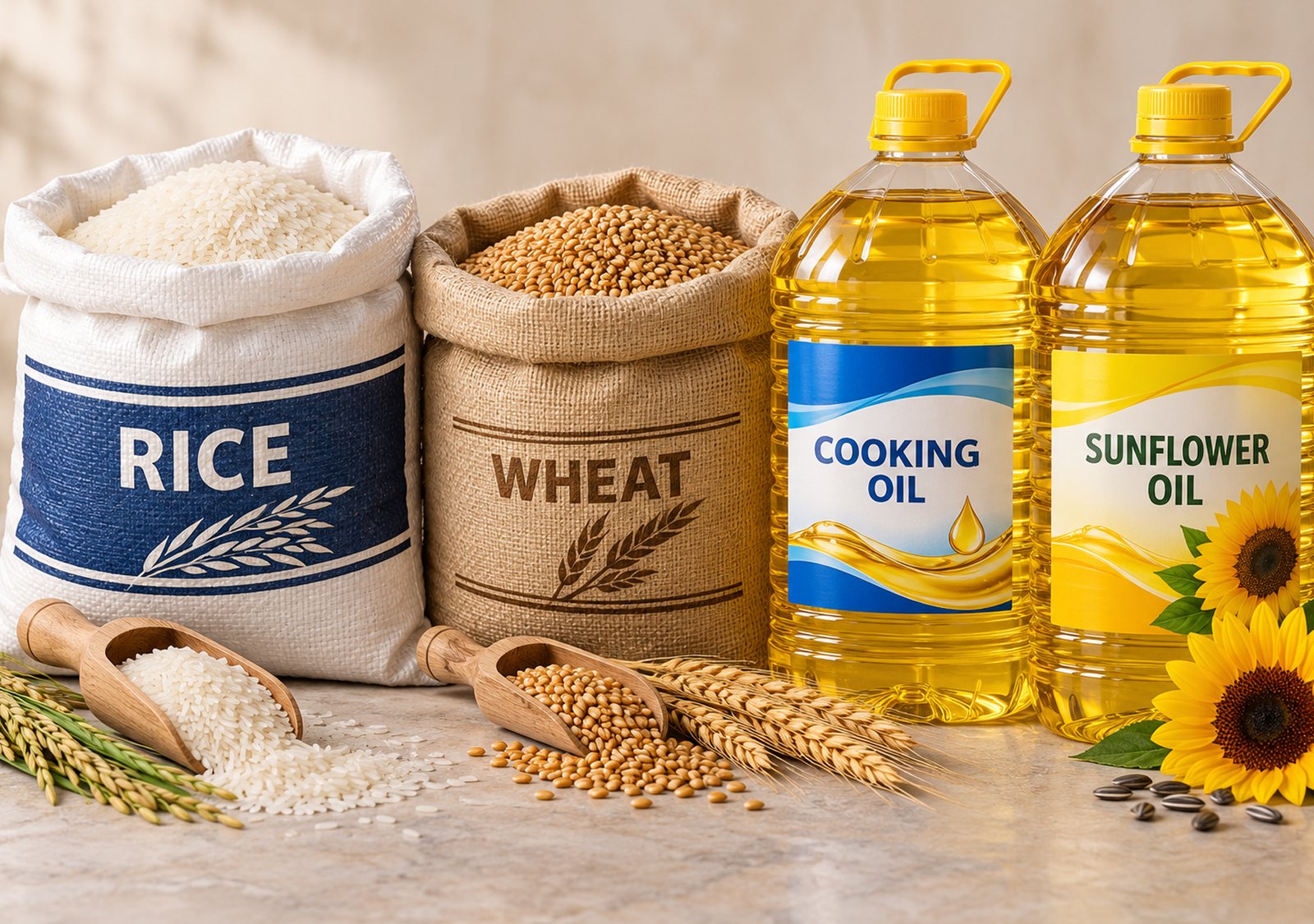 Grocery staples and cooking oils